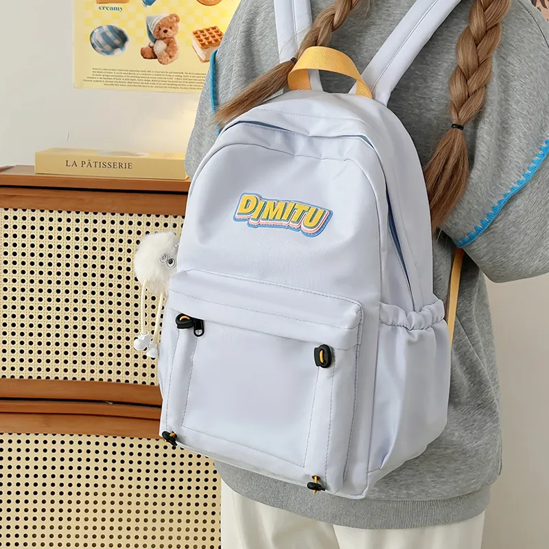 Meow In The Grass Nylon Backpack Regular Unisex Multicolor-11