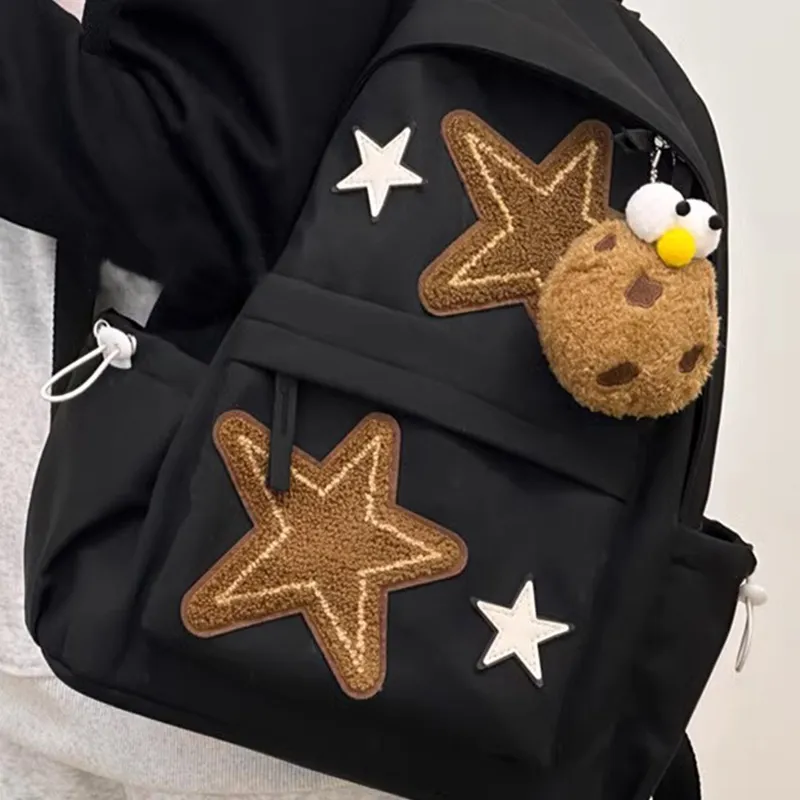 Meow In The Grass Nylon Backpack Unisex Multicolor-8