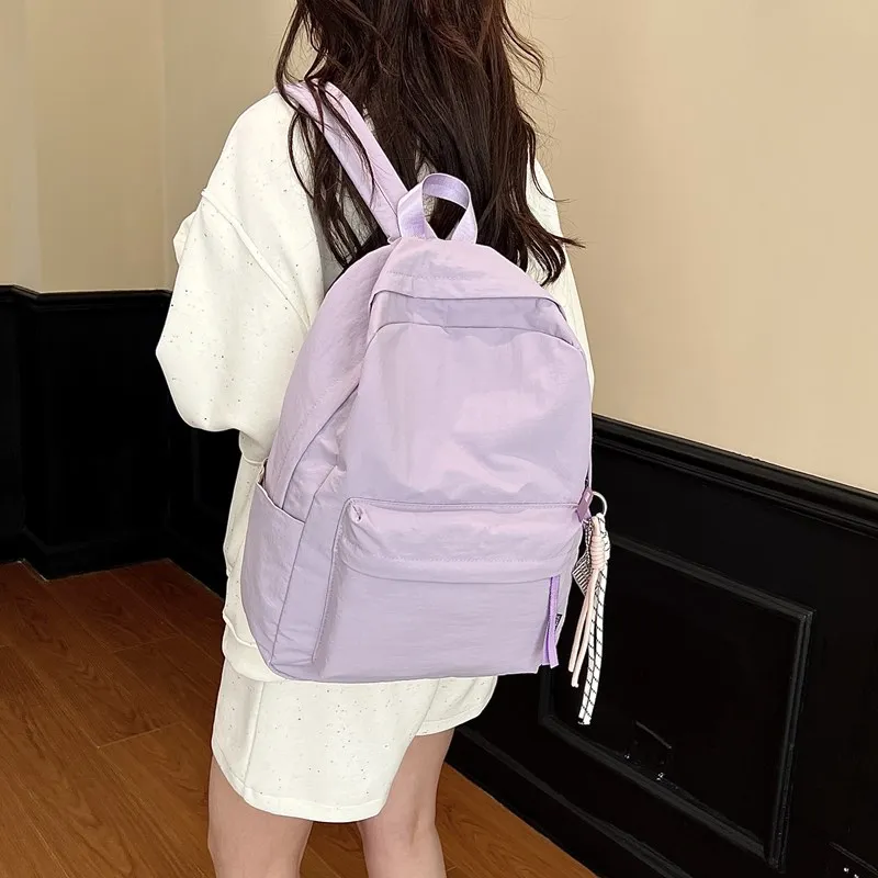 Meow In The Grass Nylon Backpack Regular Unisex Multicolor-11