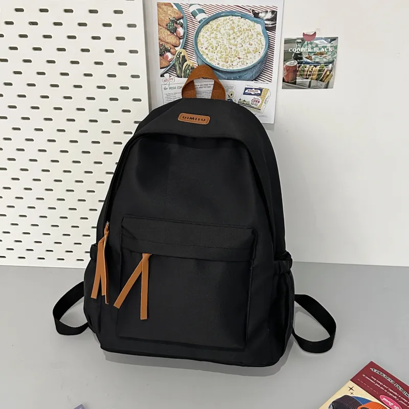 Meow In The Grass Nylon Backpack Unisex White/Black/Red/Blue-8