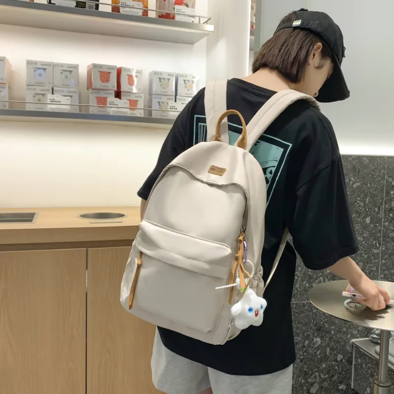 Meow In The Grass Nylon Backpack Unisex Multicolor-19