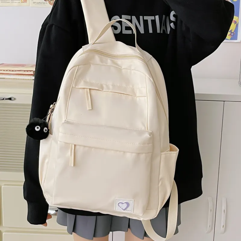 Meow In The Grass Nylon Backpack Unisex Multicolor-4