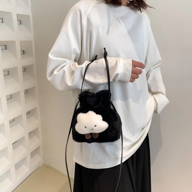 Meow In The Grass Plush Shoulder Bag, Crossbody Bag Women's Multicolor-8