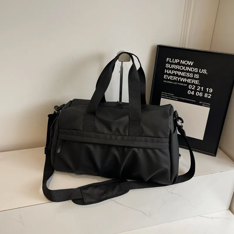 Meow In The Grass Canvas Bag Travel Bag Unisex Gray/Black/White/Purple/Green-6