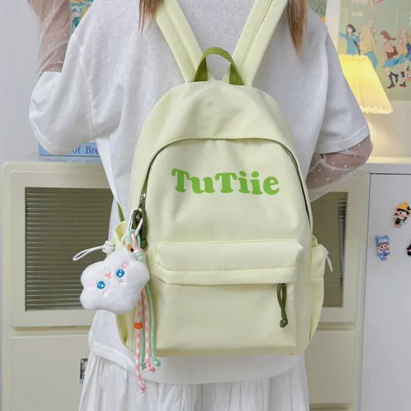 Meow In The Grass Polyester Backpack Unisex Multicolor-16