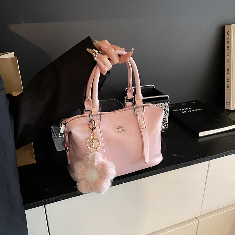 Meow In The Grass PU Handbag Women's Pink/Coffee/Coffee/Black-1