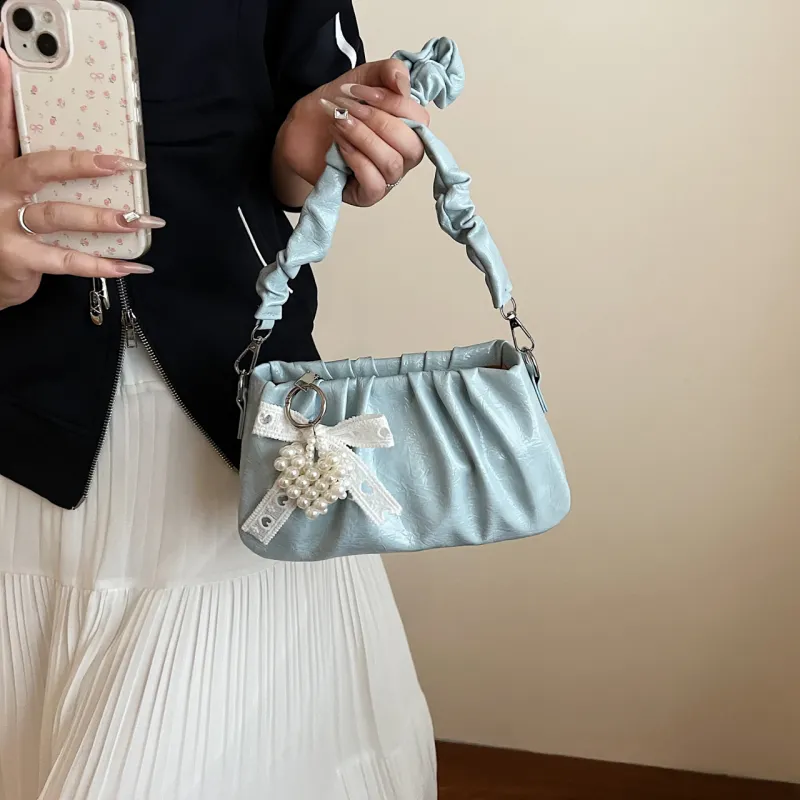 Meow In The Grass PU Handbag, Shoulder Bag Women's White/Silver/Blue/Yellow/Pink/Black-12