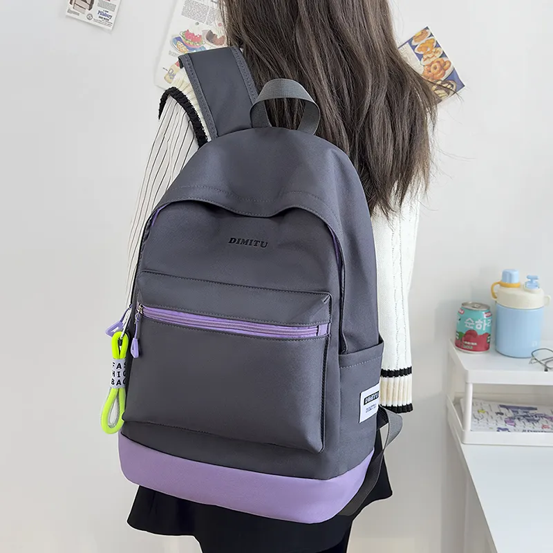 Meow In The Grass Nylon Backpack Women's Multicolor-9