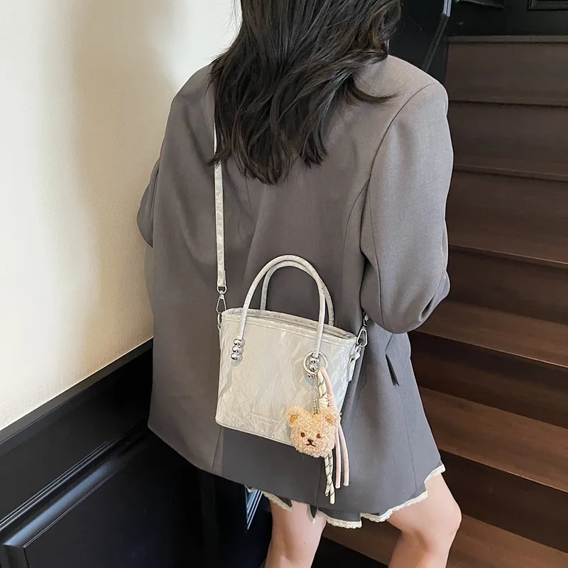 Meow In The Grass PU One Shoulder Handbag Regular Women's Pink/Black/Ecru/Silver-19