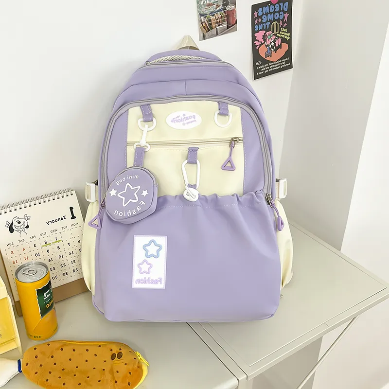 Meow In The Grass Nylon Backpack Regular Unisex Multicolor-17