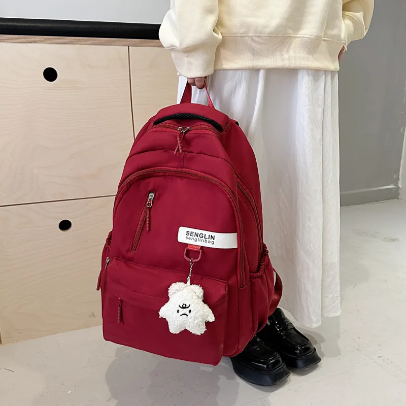 Meow In The Grass Nylon Backpack Unisex Multicolor-12