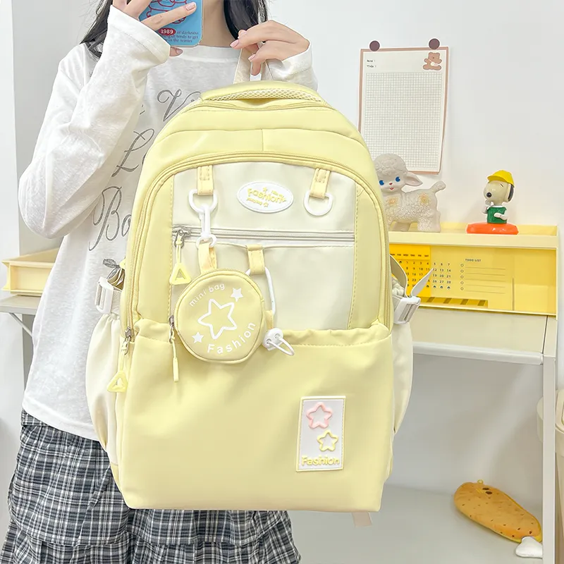 Meow In The Grass Nylon Backpack Regular Unisex Multicolor-7