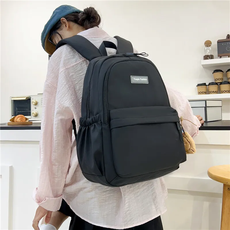 Meow In The Grass Oxford Backpack Regular Unisex Yellow/Pink/Blue/Black/Green-24