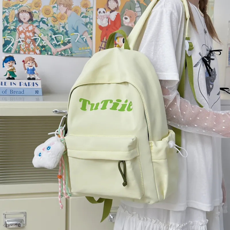 Meow In The Grass Polyester Backpack Unisex Multicolor-15
