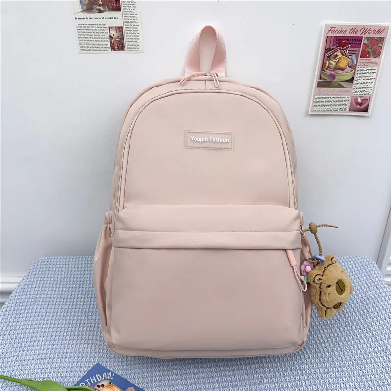 Meow In The Grass Oxford Backpack Regular Unisex Yellow/Pink/Blue/Black/Green-10