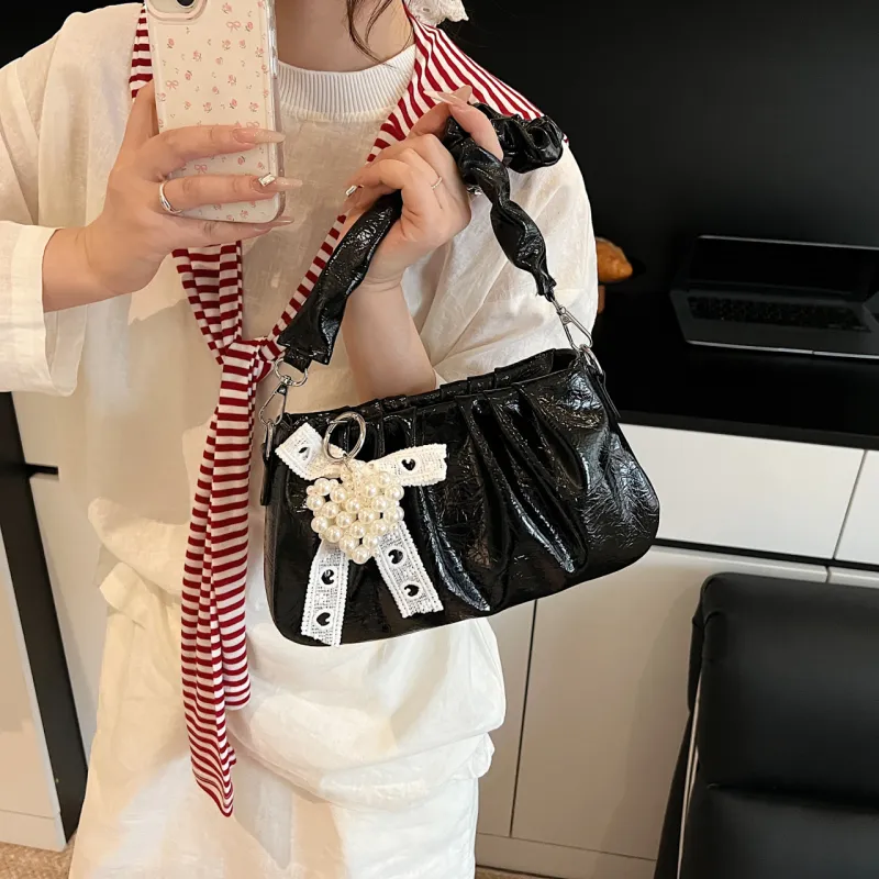 Meow In The Grass PU Handbag, Shoulder Bag Women's White/Silver/Blue/Yellow/Pink/Black-30