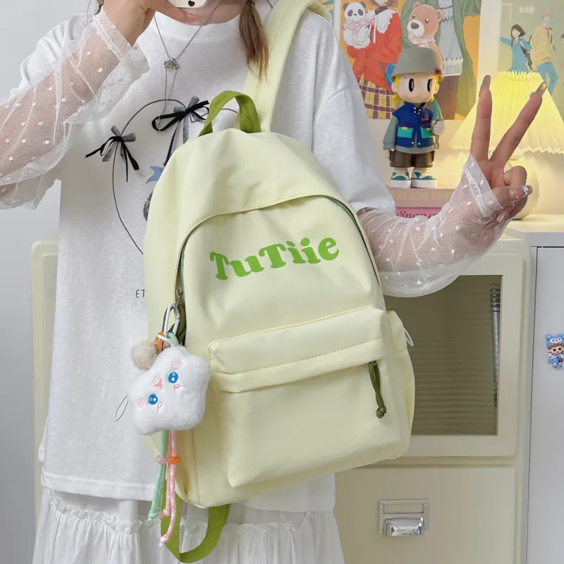 Meow In The Grass Polyester Backpack Unisex Multicolor-17