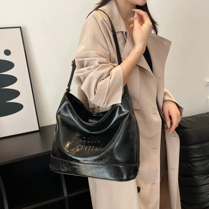 Meow In The Grass PU Shoulder Bag Regular Women's Coffee/Ecru/Brown/Black-17