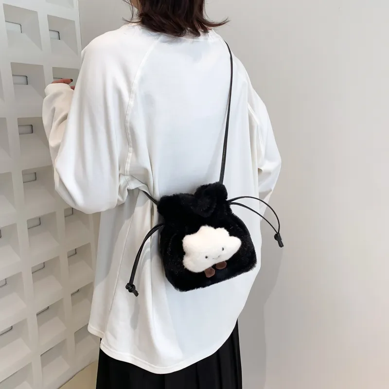 Meow In The Grass Plush Shoulder Bag, Crossbody Bag Women's Multicolor-11