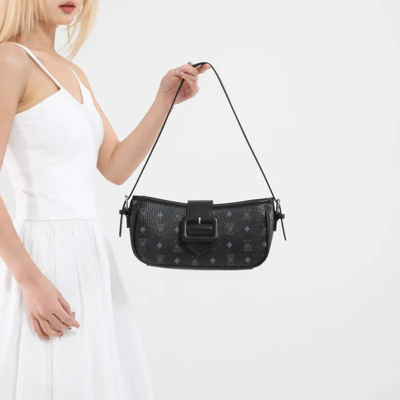 Meow In The Grass PU Shoulder Bag Women's Black/Pink/Brown/White-1