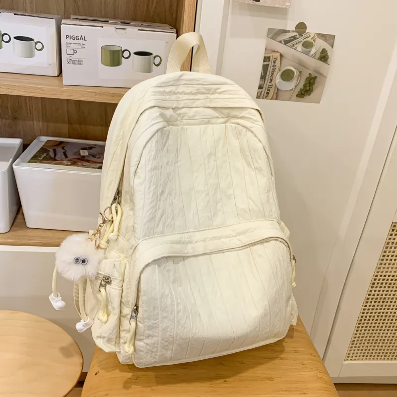 Meow In The Grass Nylon Backpack Unisex Multicolor-3