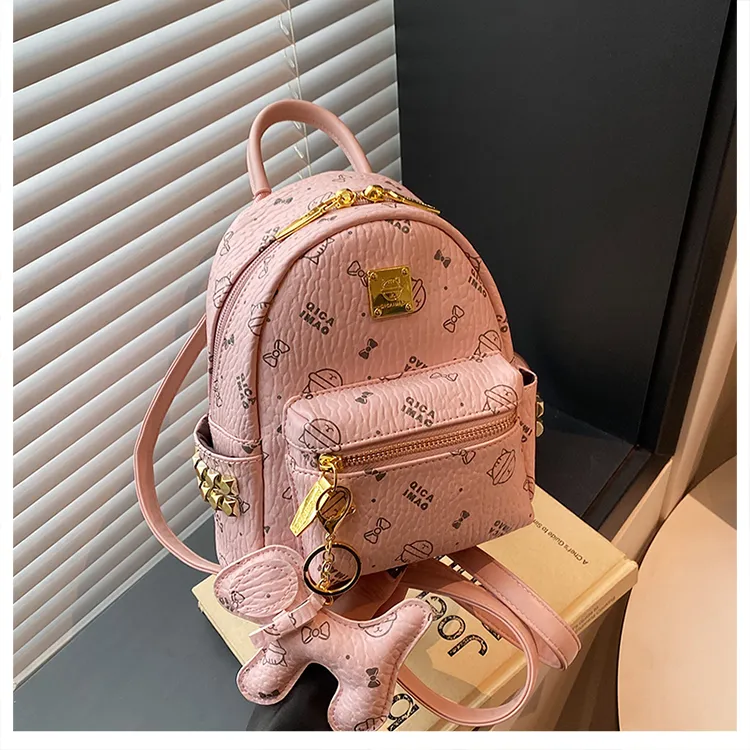 Meow In The Grass PU Backpack Women's Multicolor-10