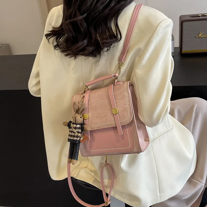 HCXK PU Backpack Regular Women's Multicolor-33