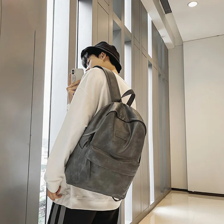 Meow In The Grass PU Backpack Regular Unisex Ecru/Black/Gray-7