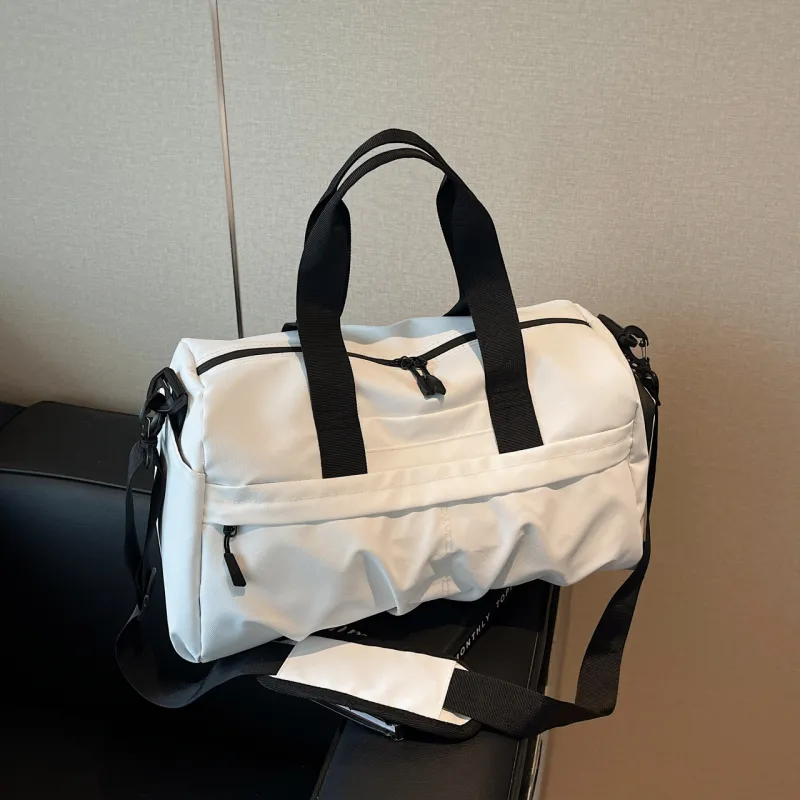 Meow In The Grass Canvas Bag Travel Bag Unisex Gray/Black/White/Purple/Green-15