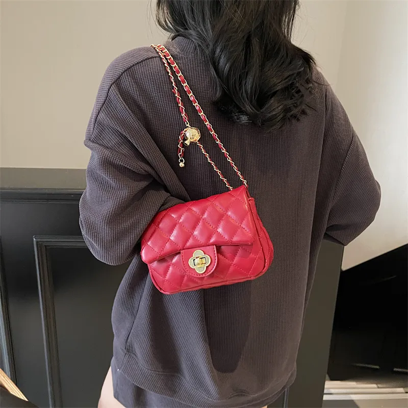 Meow In The Grass PU Shoulder Bag Women's Black/Red-8