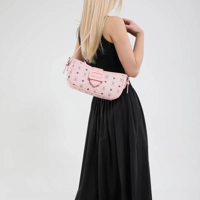 Meow In The Grass PU Shoulder Bag Women's Black/Pink/Brown/White-10