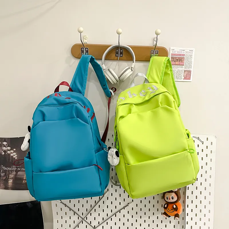 Meow In The Grass Nylon Backpack Unisex Multicolor-15