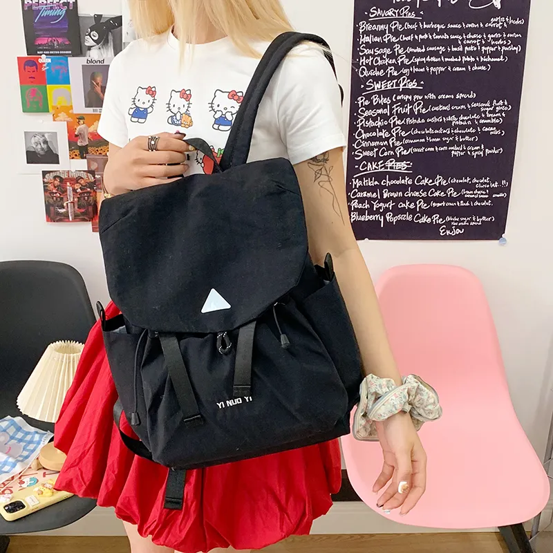 Meow In The Grass Nylon Fabric Backpack Unisex Multicolor-7