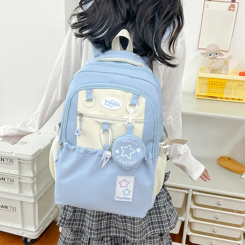 Meow In The Grass Nylon Backpack Regular Unisex Multicolor-11