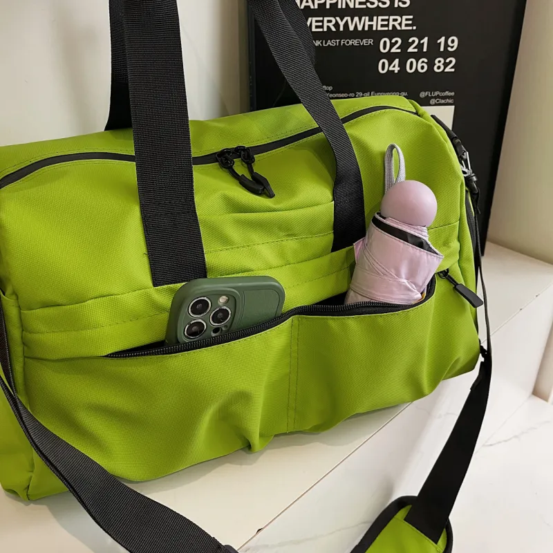 Meow In The Grass Canvas Bag Travel Bag Unisex Gray/Black/White/Purple/Green-27