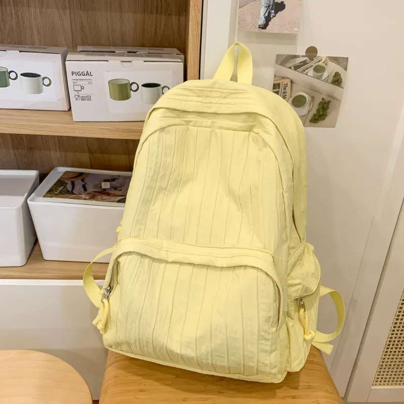Meow In The Grass Nylon Backpack Unisex Multicolor-17
