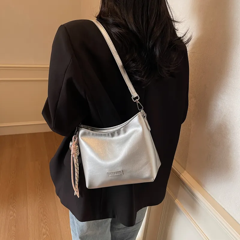 Meow In The Grass PU Crossbody Bag, Shoulder Bag Regular Women's Black/Coffee/Blue/Silver/Pink/Ecru-15
