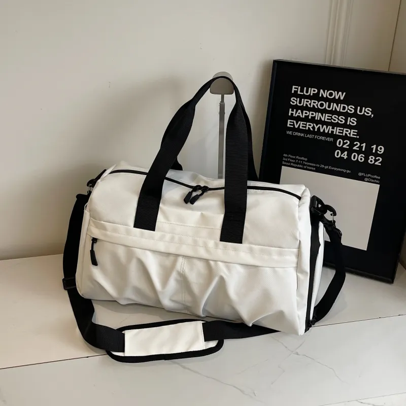 Meow In The Grass Canvas Bag Travel Bag Unisex Gray/Black/White/Purple/Green-14
