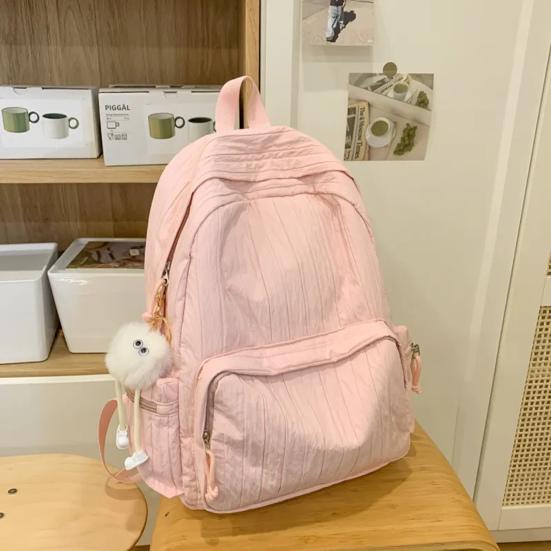 Meow In The Grass Nylon Backpack Unisex Multicolor-11