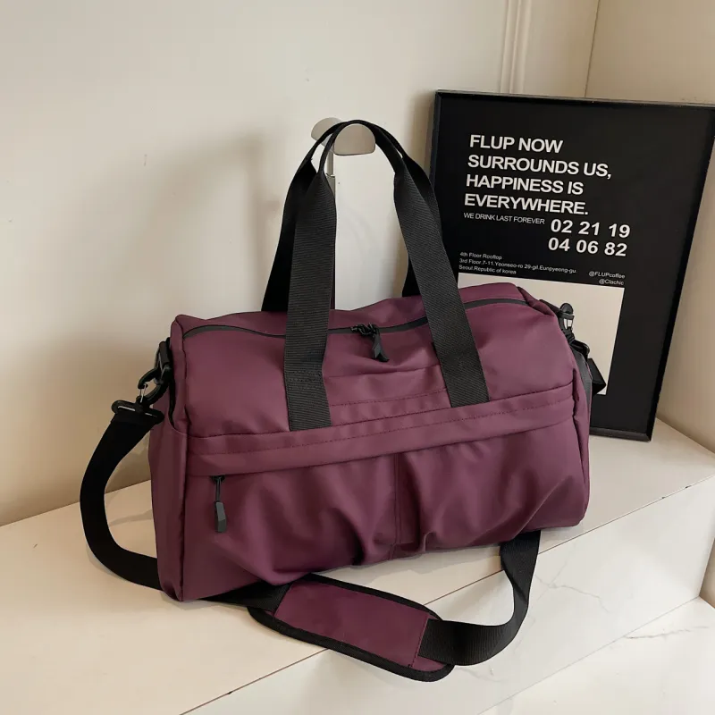 Meow In The Grass Canvas Bag Travel Bag Unisex Gray/Black/White/Purple/Green-20