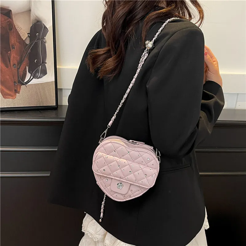 Meow In The Grass PU Heart Shaped Bag Shoulder Bag Women's Multicolor-17