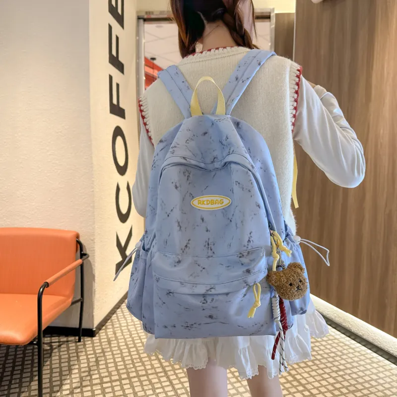 Meow In The Grass Nylon Backpack Women's Multicolor-18
