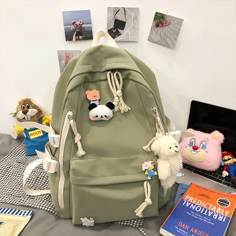 Meow In The Grass Nylon Backpack Regular Unisex Multicolor-14