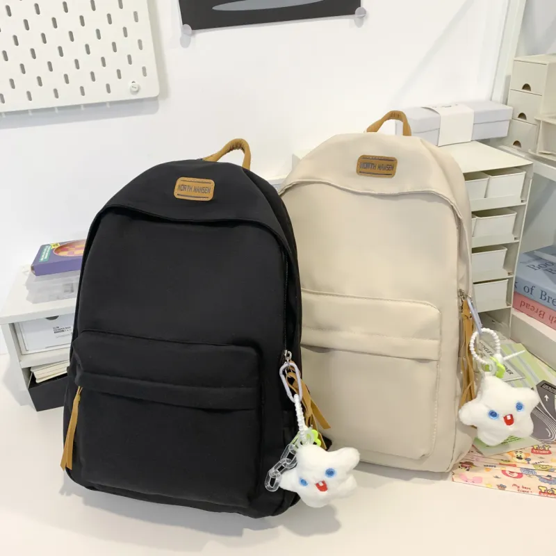 Meow In The Grass Nylon Backpack Unisex Multicolor-3