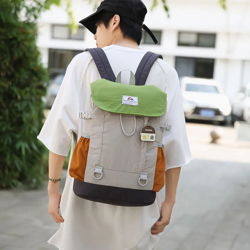 Meow In The Grass Nylon Backpack Regular Unisex Multicolor-5