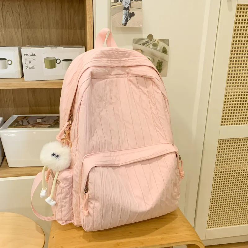 Meow In The Grass Nylon Backpack Unisex Multicolor-12