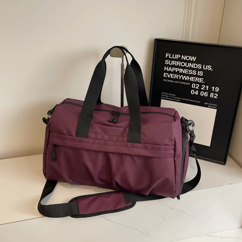 Meow In The Grass Canvas Bag Travel Bag Unisex Gray/Black/White/Purple/Green-18