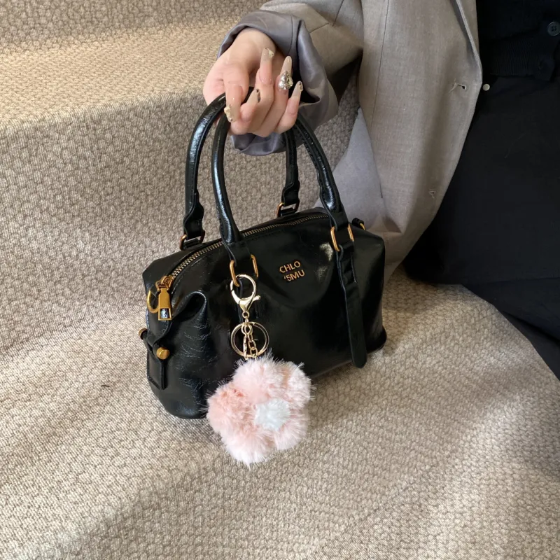 Meow In The Grass PU Handbag Women's Pink/Coffee/Coffee/Black-19