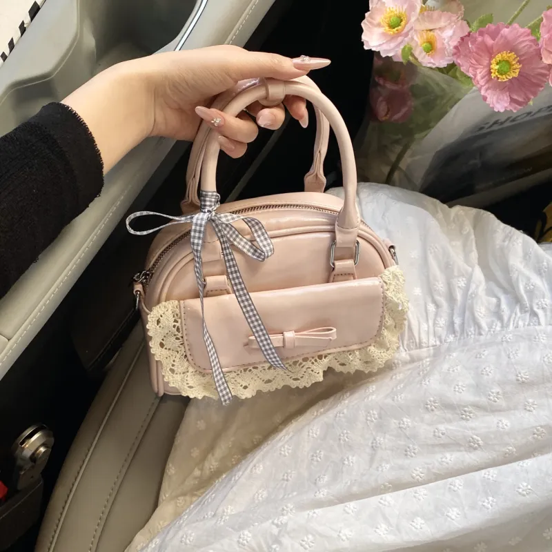 Meow In The Grass PU Shoulder Bag, Crossbody Bag, Handbag Women's Black/Blue/Pink/White-14