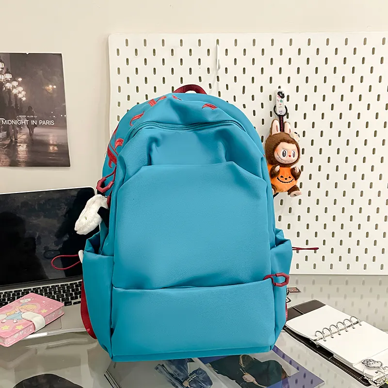 Meow In The Grass Nylon Backpack Unisex Multicolor-14